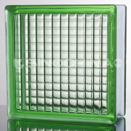 Green parallel glass brick